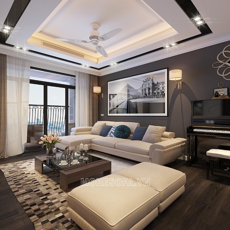 Ghế sofa góc đẹp, sang trọng cho phòng khách nhỏ